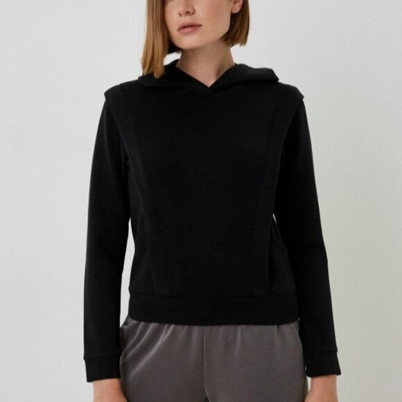 NUX Sleek Mia Cropped Hoodie Black M - Picture 1 of 11